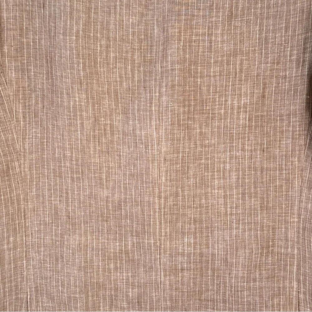 Lauren Ralph Lauren Linen Pinstripe Sport Coat Mens M Tan Coastal Quiet Luxury - Picture 9 of 13